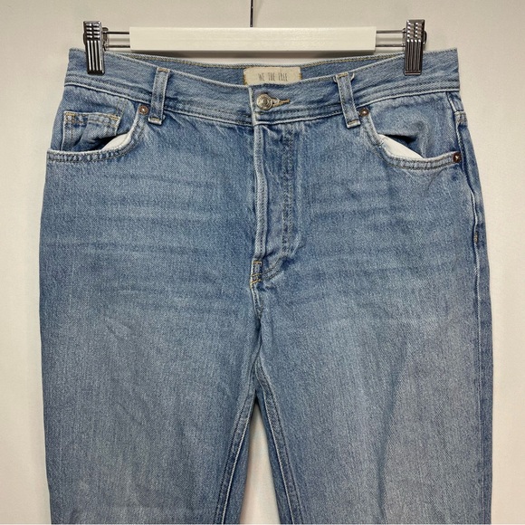 Free People We The Free Mid Rise Straight Leg Distressed Maggie Cropped Jeans 27 - Picture 2 of 13